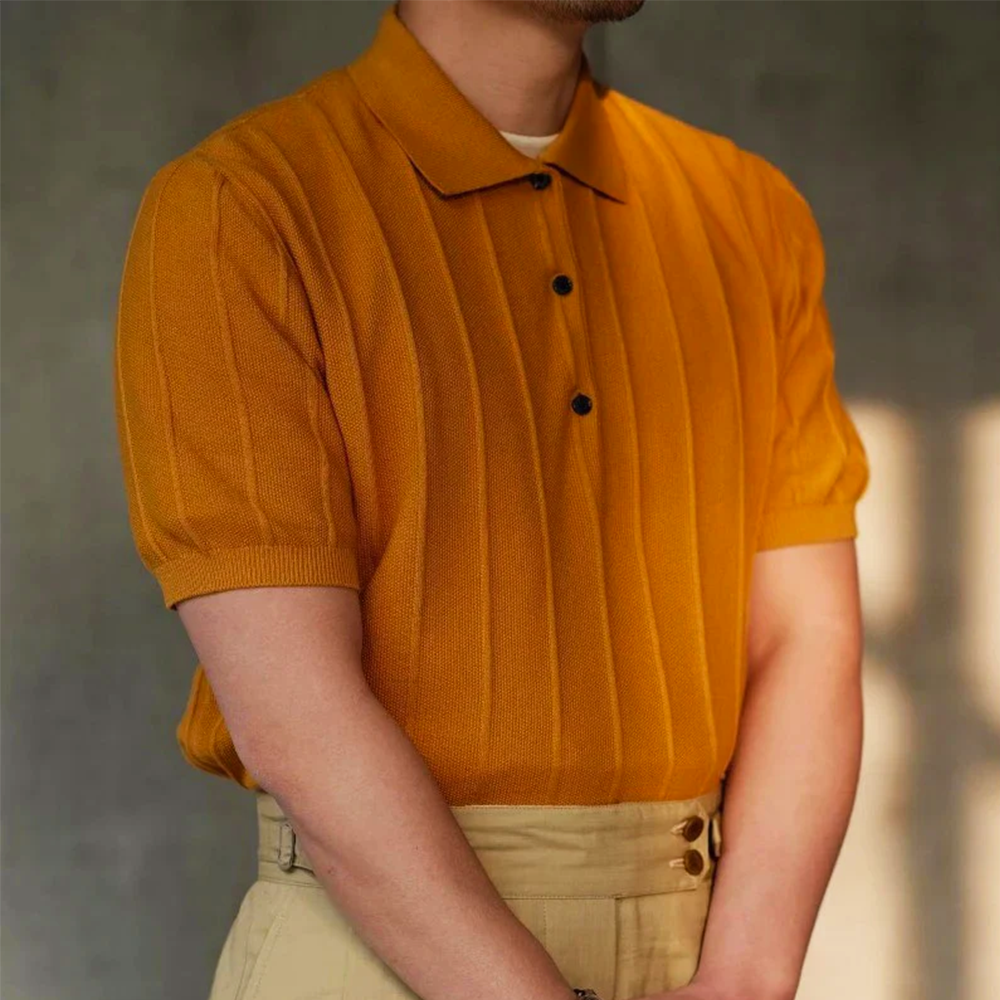 HENDRIX LEGACY SILK RIBBED POLO
