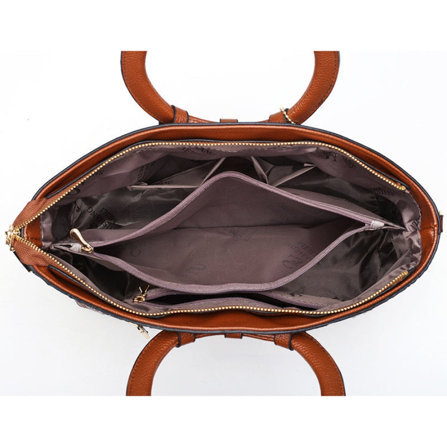 L'aubrielle Embossed Vintage Leather Bag