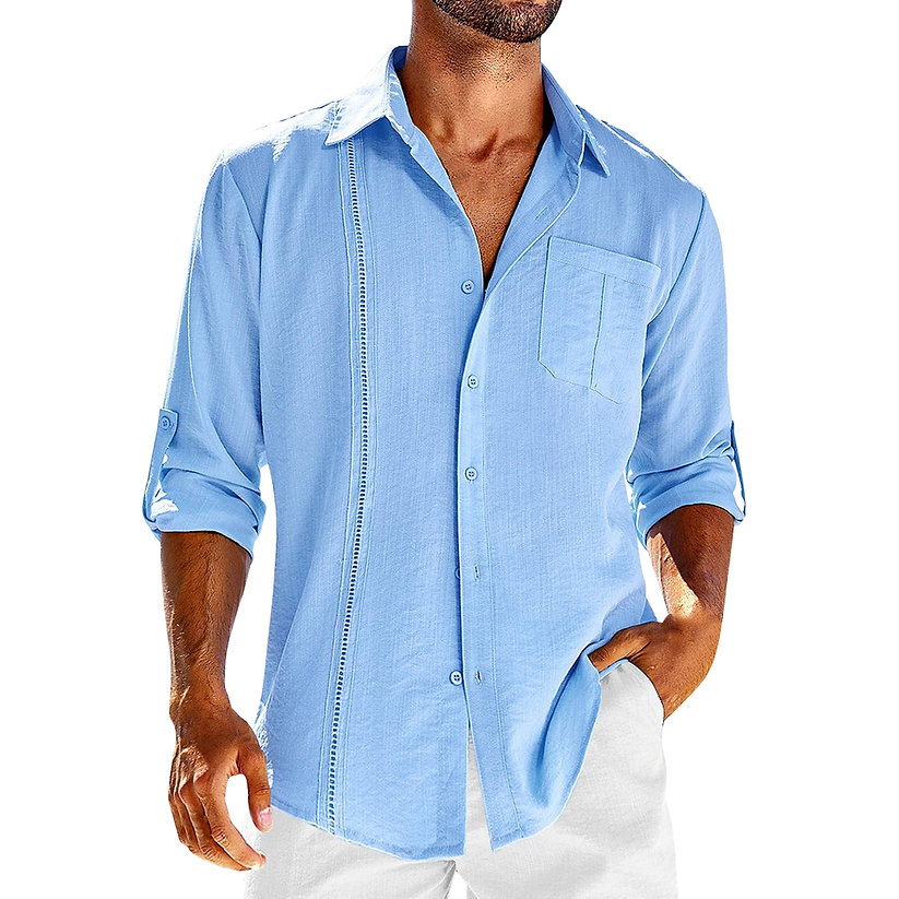 CALUM CASUAL-FIT LINEN CUBAN SHIRT