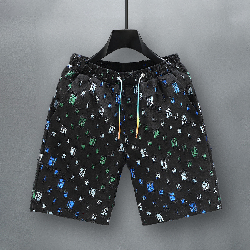 LUCIANNO FRAYED DENIM SHORTS