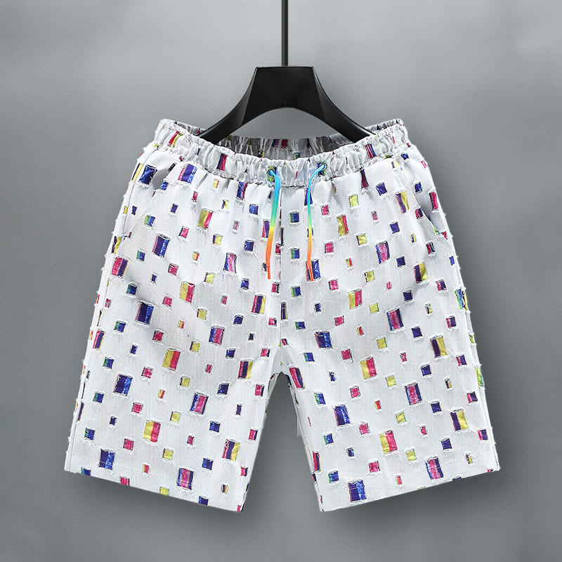 LUCIANNO FRAYED DENIM SHORTS