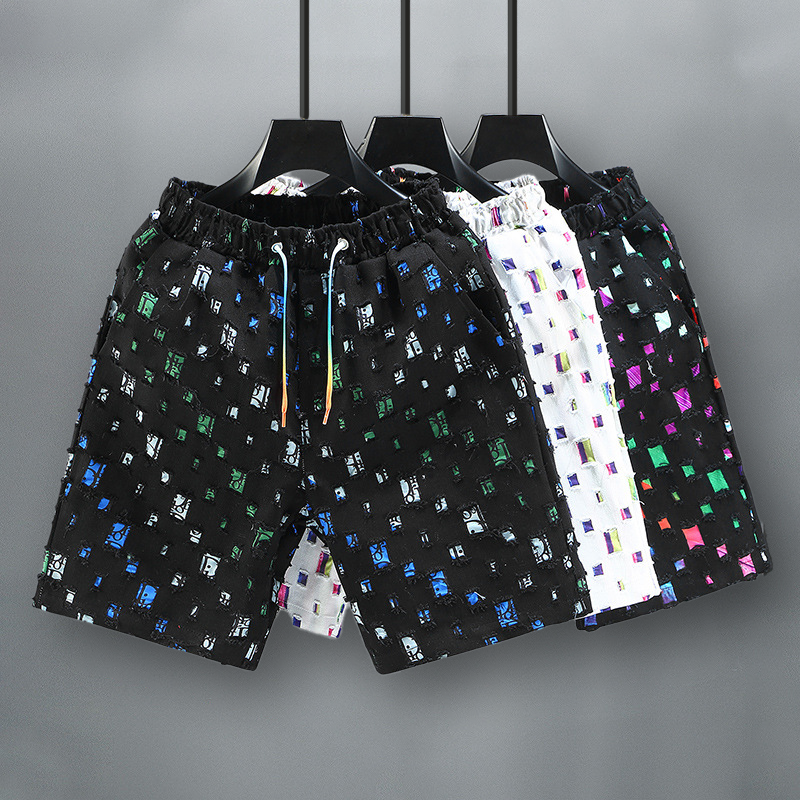 LUCIANNO FRAYED DENIM SHORTS
