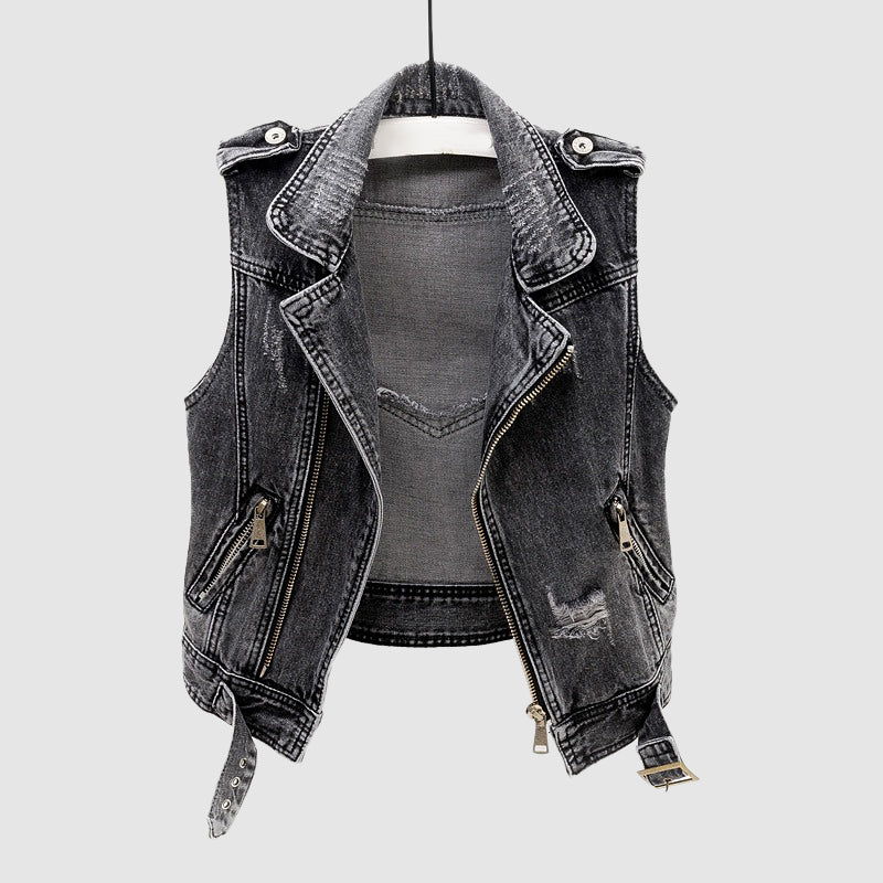 ARANTIQUE DENIM EDGE VEST BY LILIAN-THOURAM™