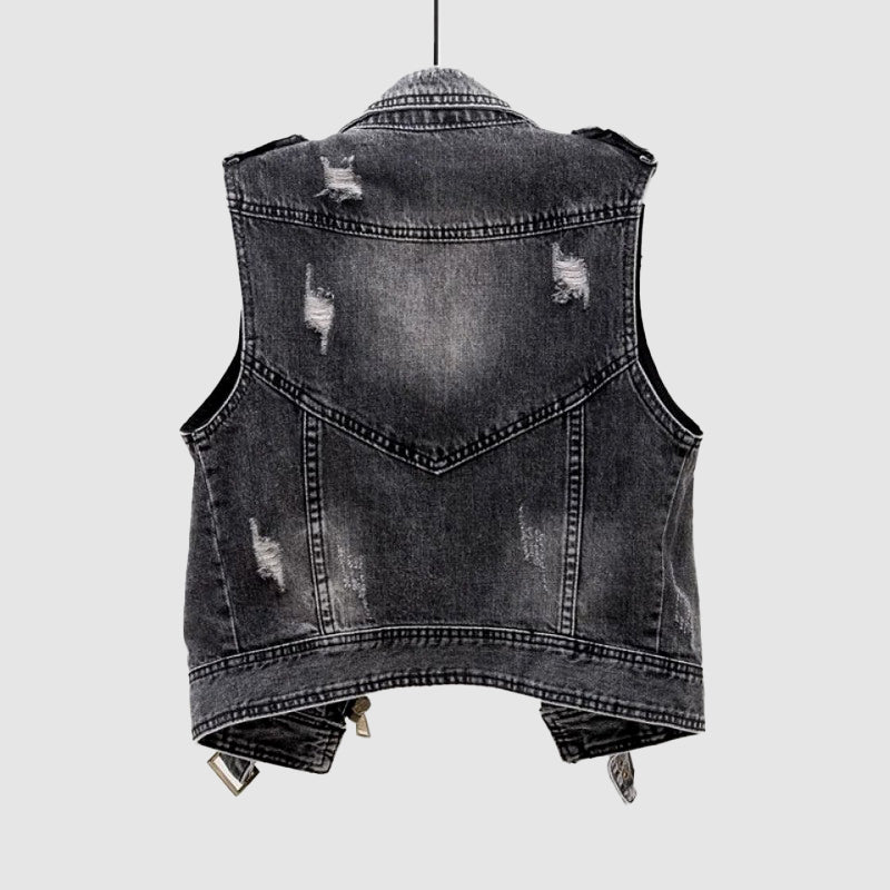 ARANTIQUE DENIM EDGE VEST BY LILIAN-THOURAM™