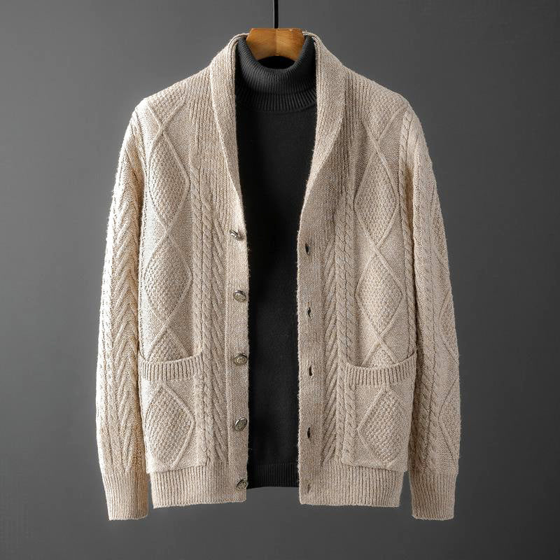 REMY-DOÎR ARGYLL KNITTED CARDIGAN