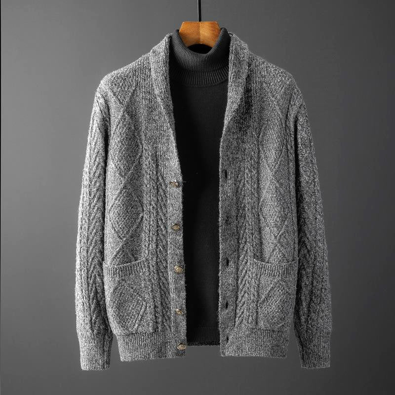 REMY-DOÎR ARGYLL KNITTED CARDIGAN