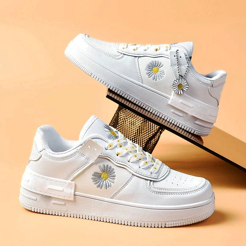 MARIE-CALEY FLORAL LEATHER SNEAKER