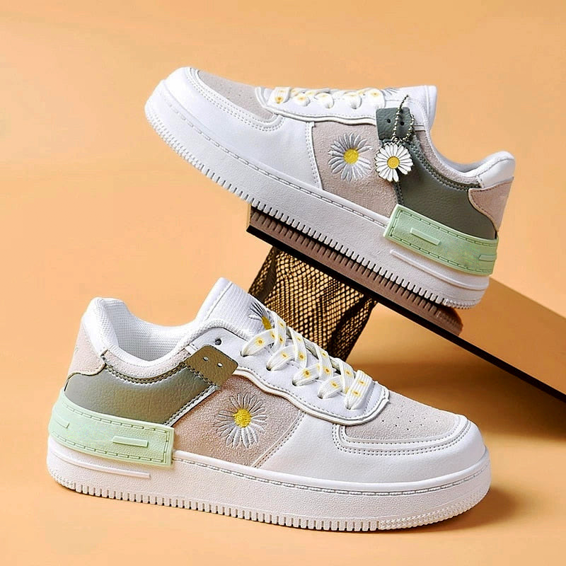 MARIE-CALEY FLORAL LEATHER SNEAKER