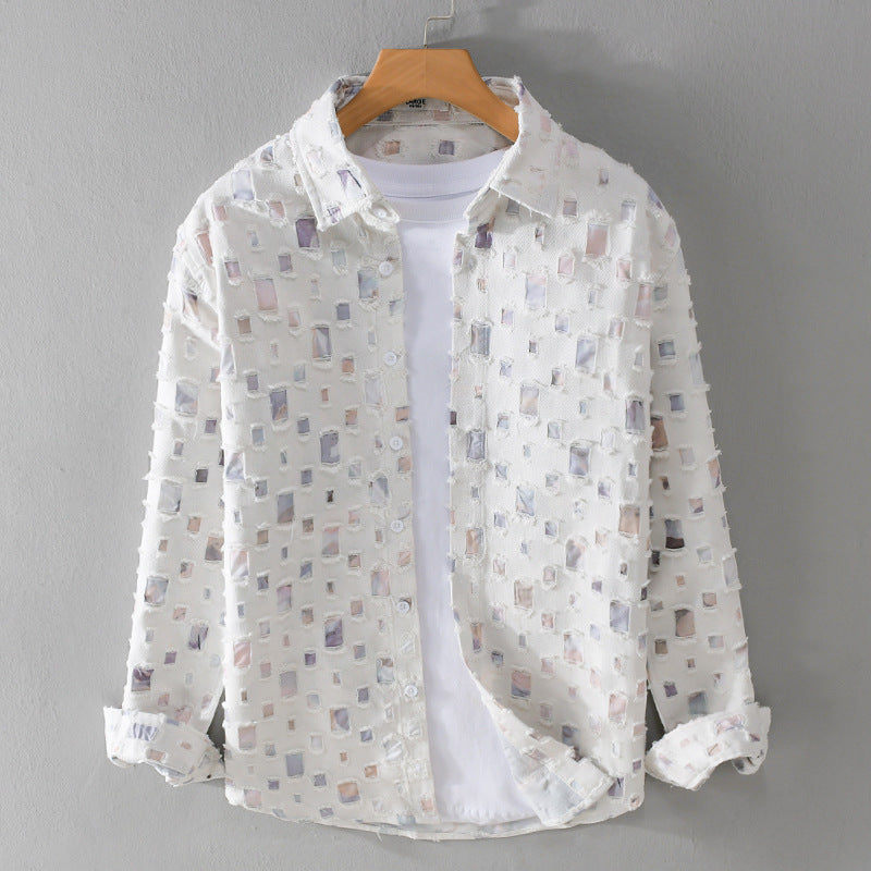 Angelo's Denim Frayed Shirt