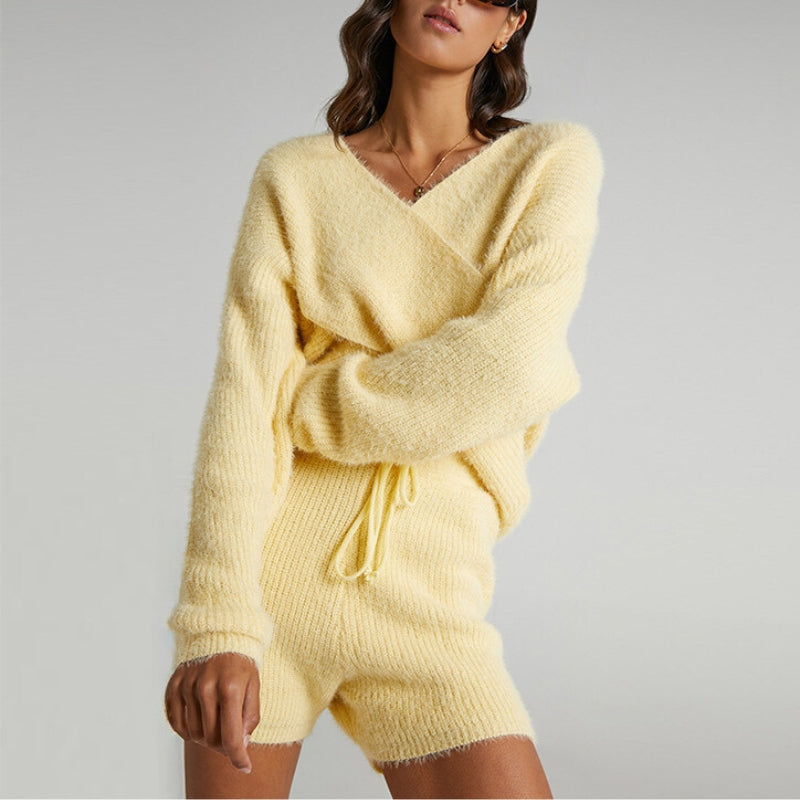 HANNAH WEAVE WRAP TWO-PIECE SET