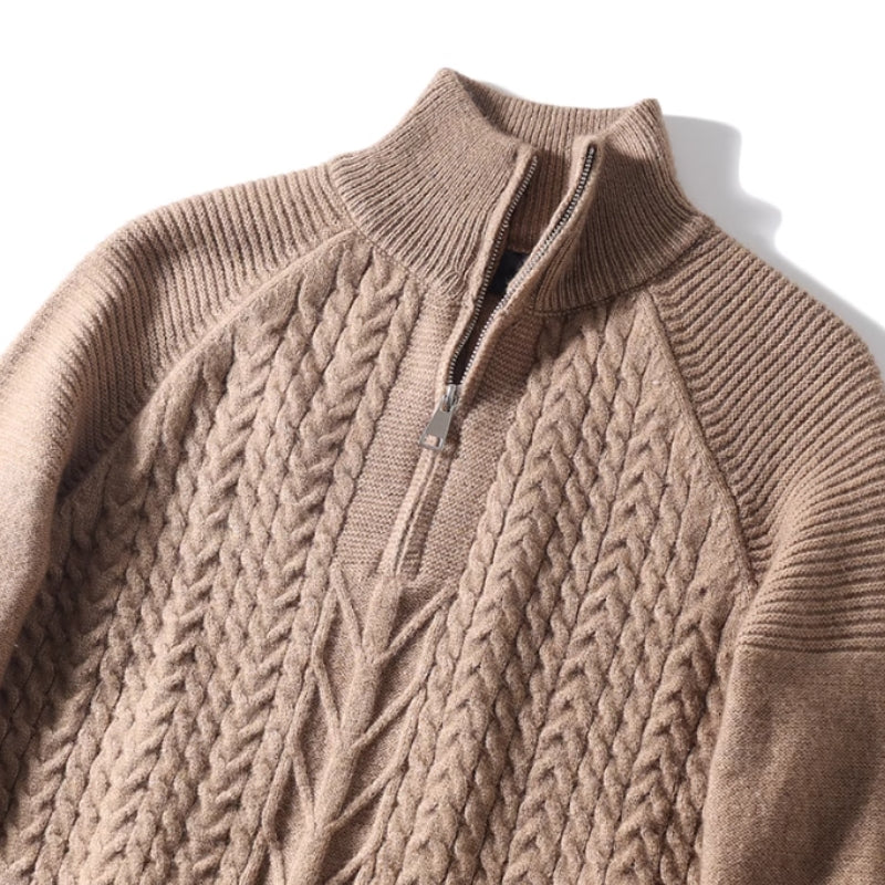 RALPHS COTTON ZIP-UP SWEATER