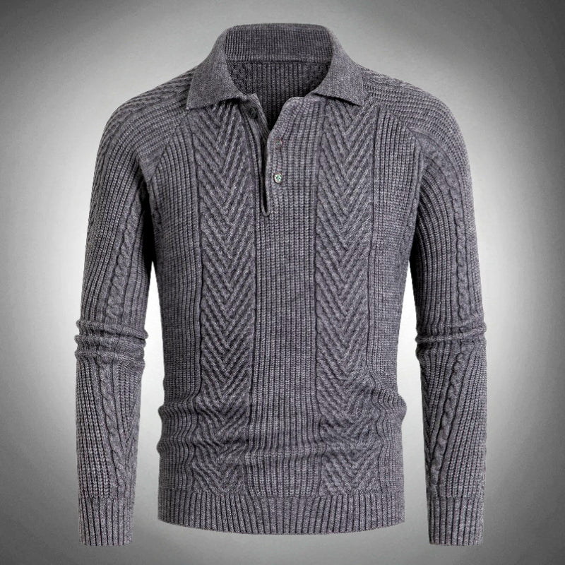 BASTIAN COTTON POLO SWEATSHIRT