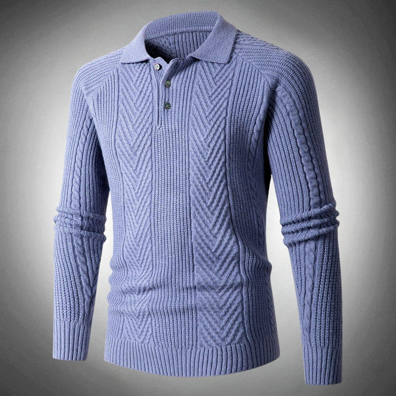 BASTIAN COTTON POLO SWEATSHIRT