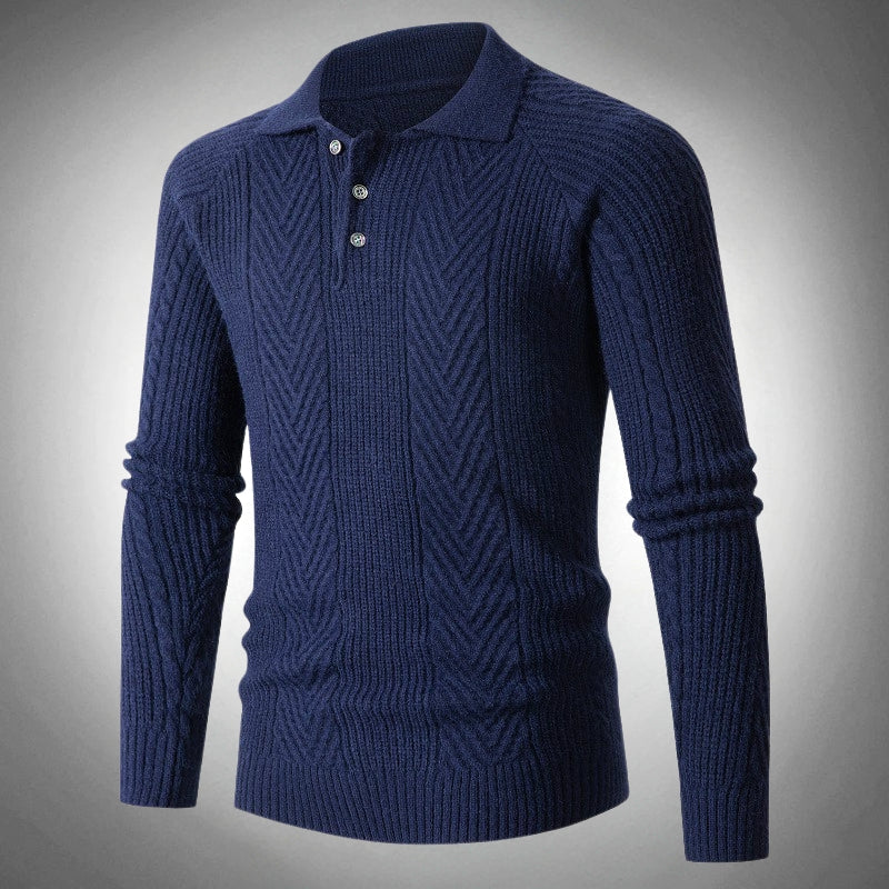 BASTIAN COTTON POLO SWEATSHIRT