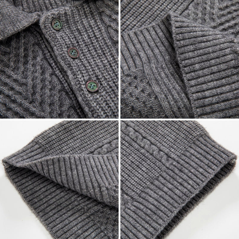 BASTIAN COTTON POLO SWEATSHIRT