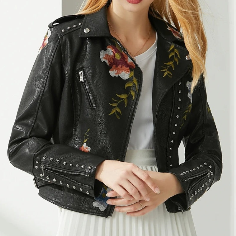 Edgy Leather Jacket by Ava St Clair™