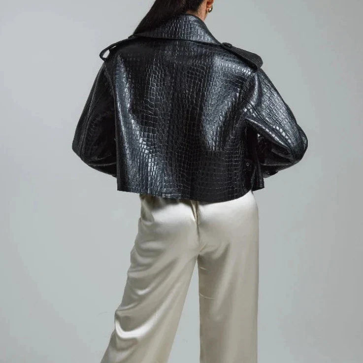 MAEVE COUTURE LEATHER JACKET BY VIVIELLE VELOURA™