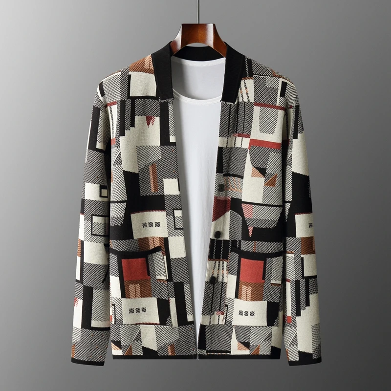 LUCIANNO PATCHWORK KNIT CARDIGAN