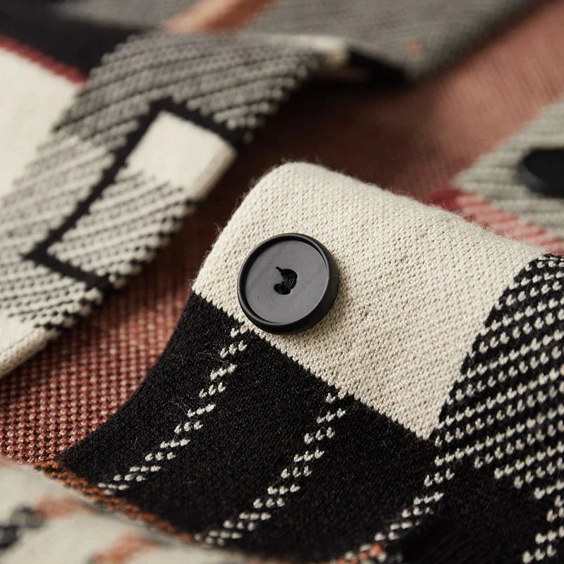 LUCIANNO PATCHWORK KNIT CARDIGAN