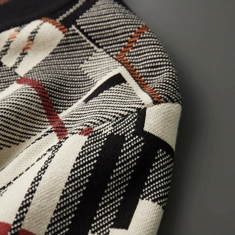 LUCIANNO PATCHWORK KNIT CARDIGAN