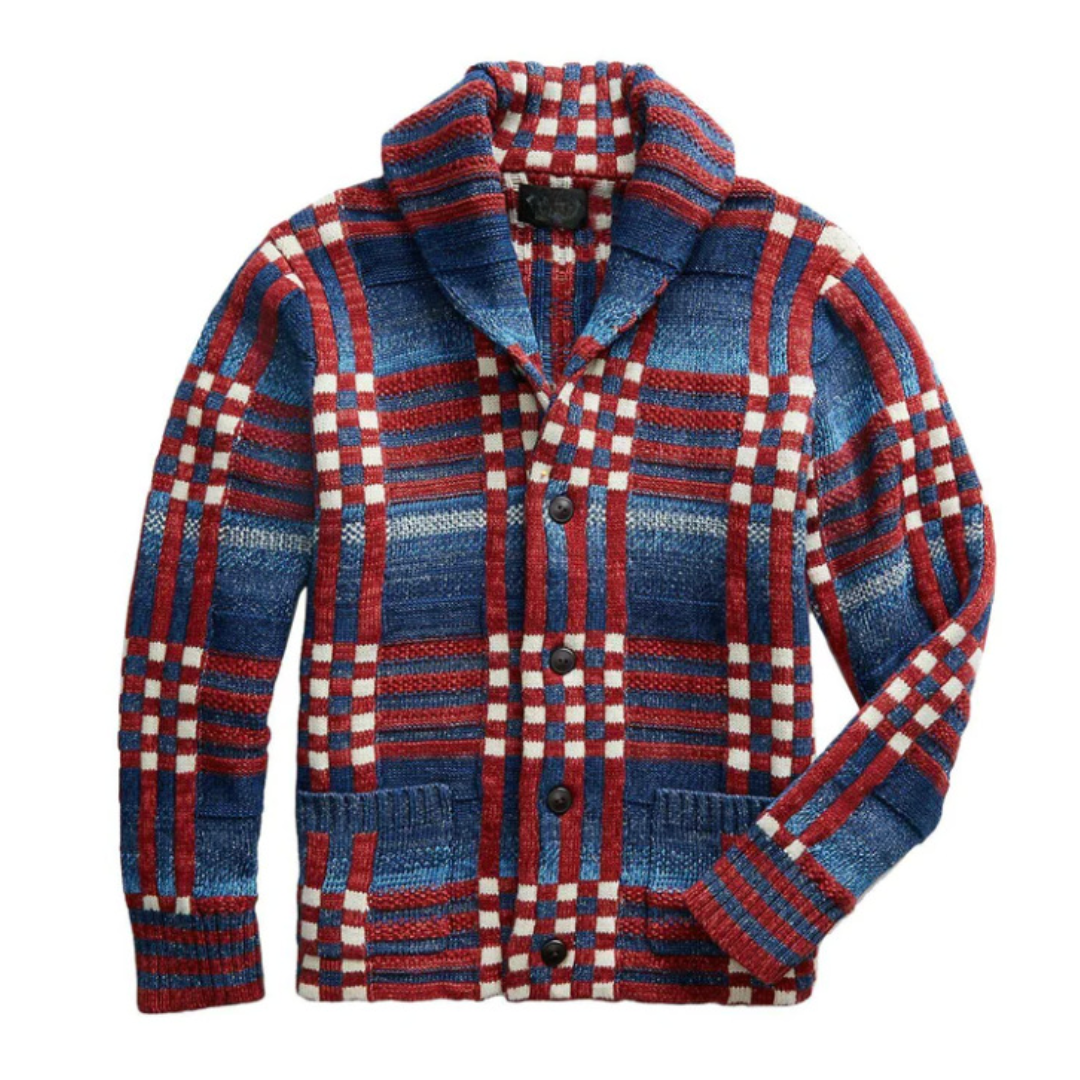 ANTHONY-RÊMY VINTAGE PATCHWORK KNIT CARDIGAN