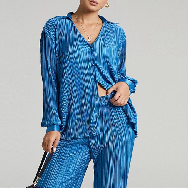 L'ATERIBÉLLE RIB-KNIT SATIN LEISURE SET BY LILIAN-THOURAM™