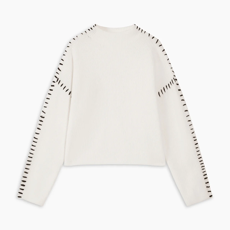CHÉRIE PATCHWORK KNIT TURTLENECK