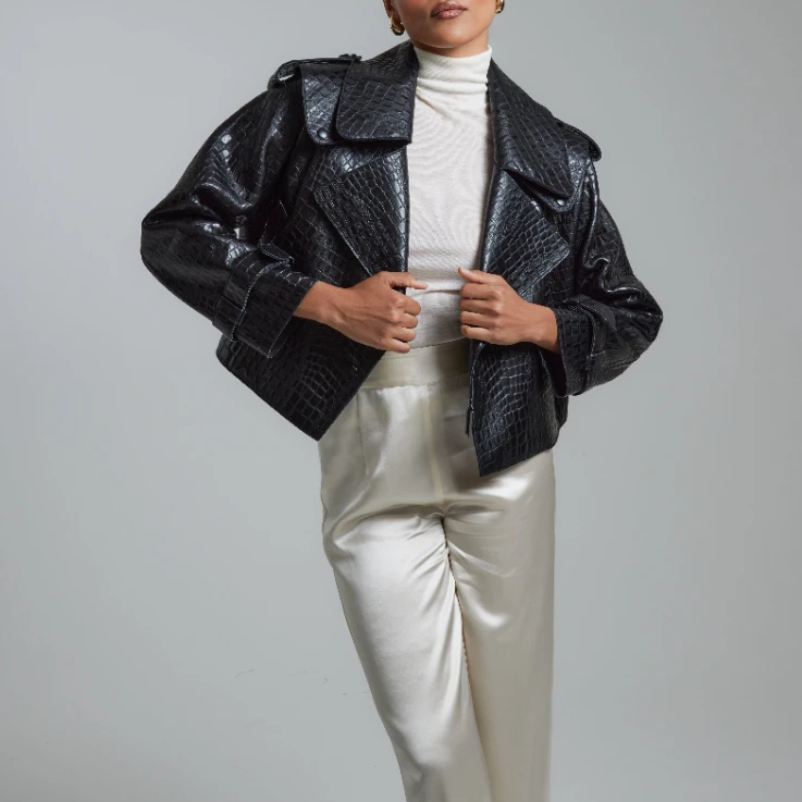 MAEVE COUTURE LEATHER JACKET BY VIVIELLE VELOURA™
