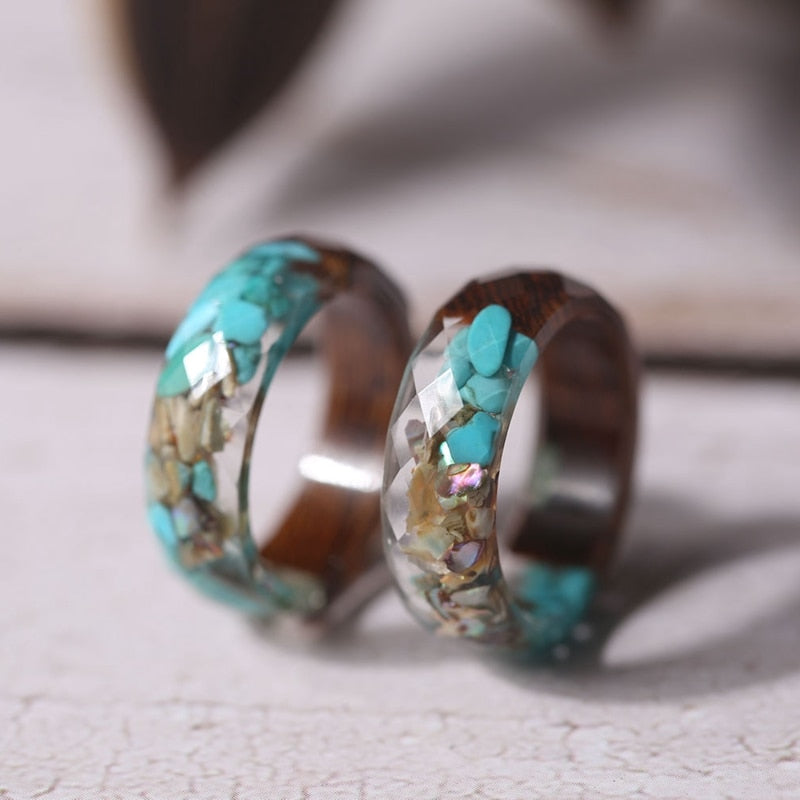 BELLA BLISS WOODEN ORCHID RING