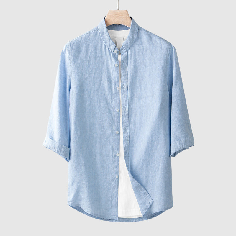 Aruba Three-Quarter Sleeve Linen Shirt
