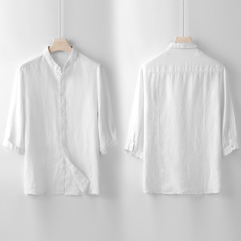 Aruba Three-Quarter Sleeve Linen Shirt