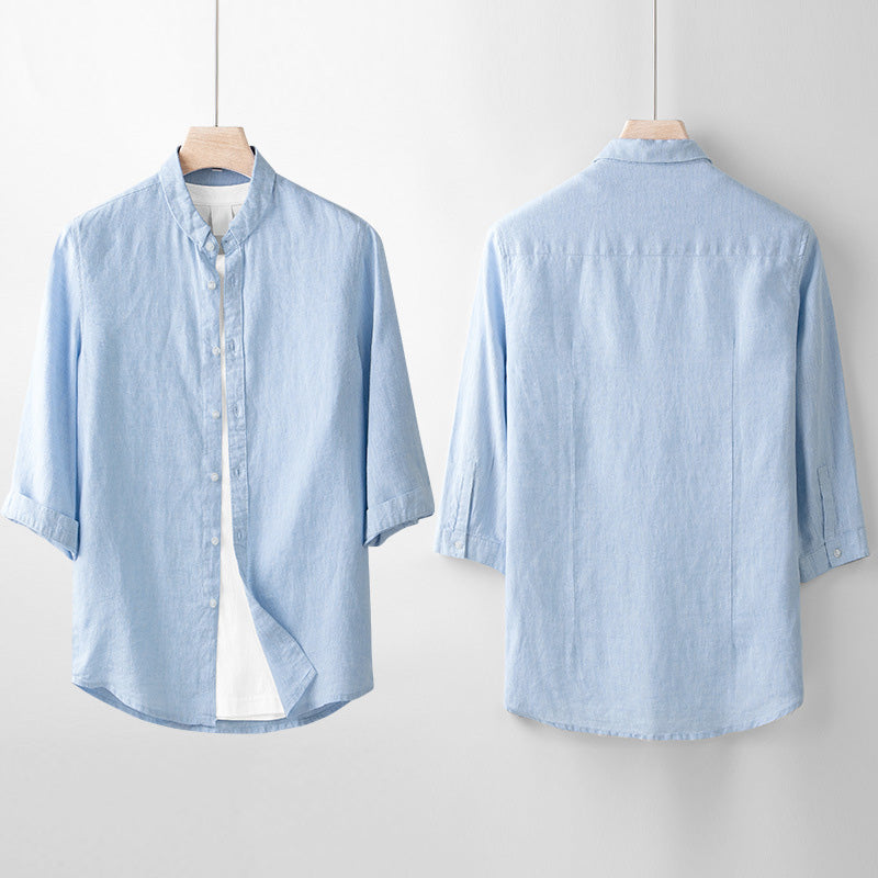 Aruba Three-Quarter Sleeve Linen Shirt