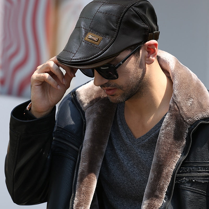 Conoman Men's Premium Leather Beret