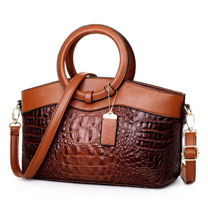 L'aubrielle Embossed Vintage Leather Bag