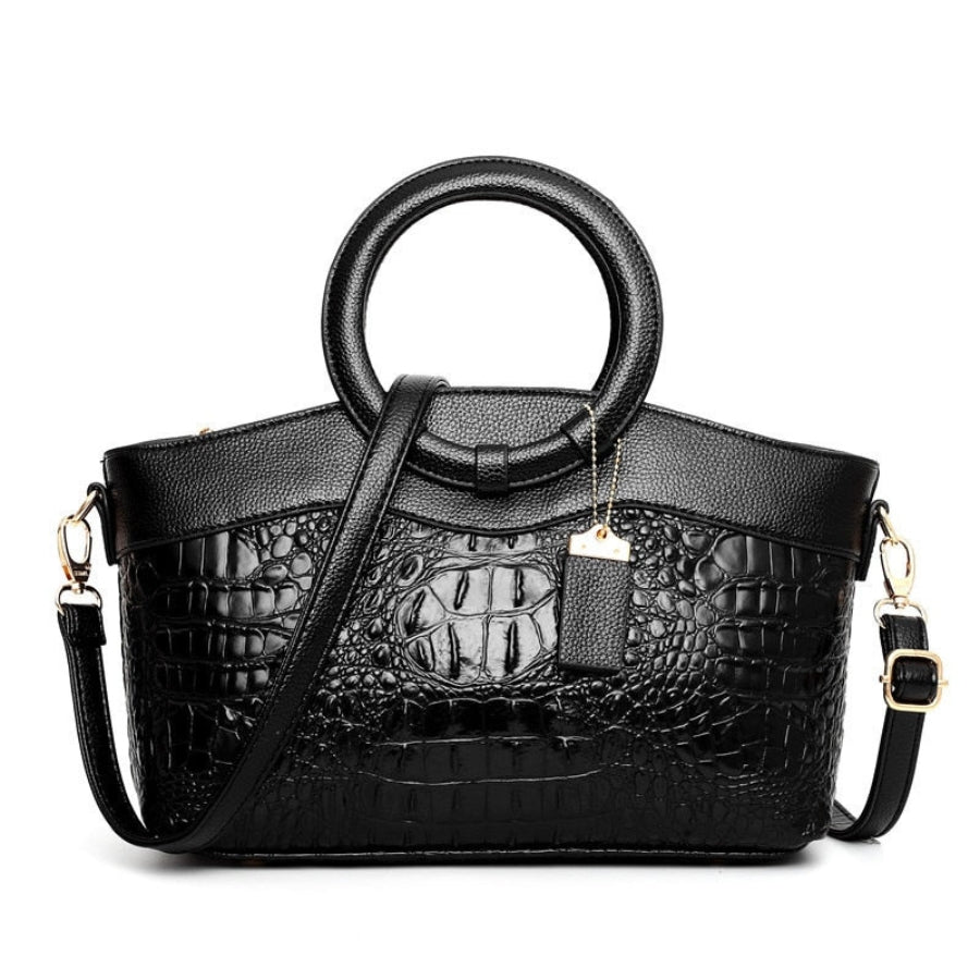 L'aubrielle Embossed Vintage Leather Bag
