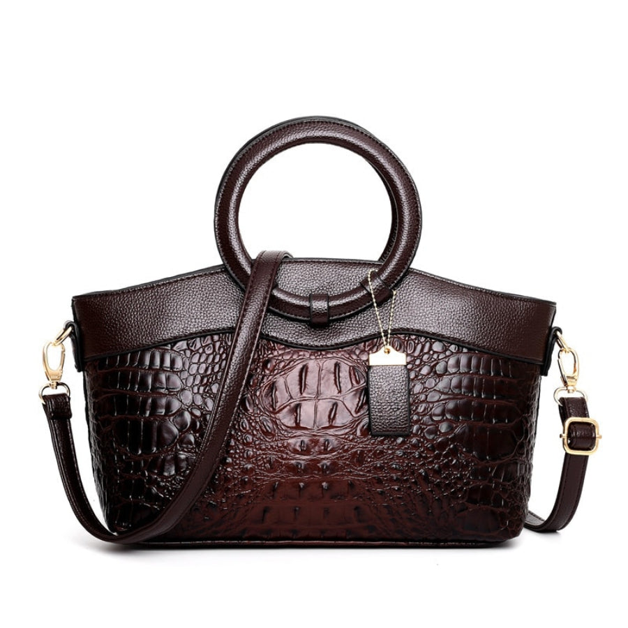 L'aubrielle Embossed Vintage Leather Bag