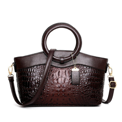 L'aubrielle Embossed Vintage Leather Bag