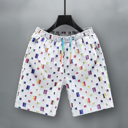 LUCIANNO FRAYED DENIM SHORTS