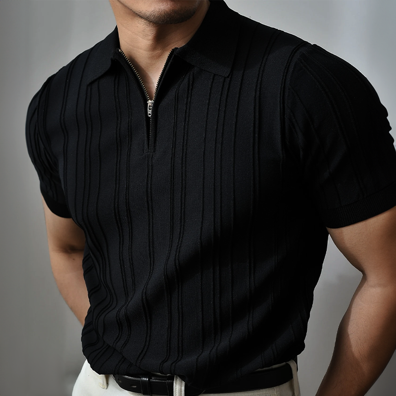 CRAWFORD KNITTED POLO SHIRT