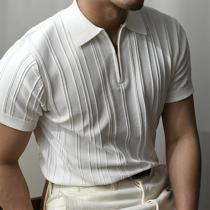 CRAWFORD KNITTED POLO SHIRT