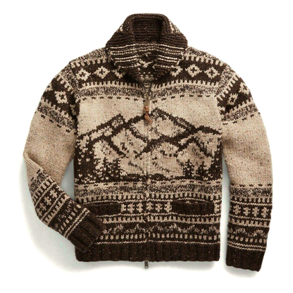 VINCÉNZIO JACQUARD WOOL CARDIGAN