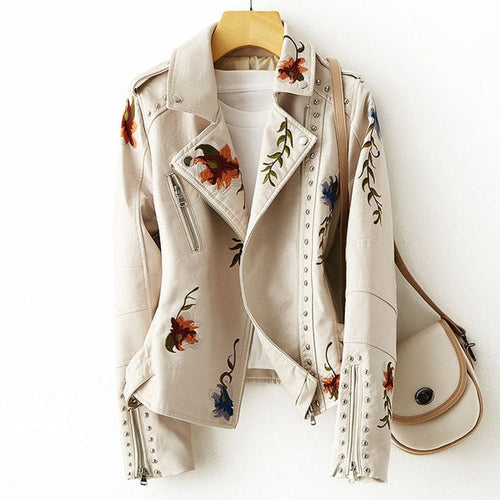 Arantique™ Floral Leather Jacket