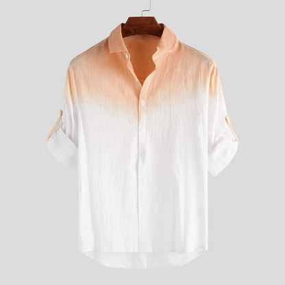 LUCIANNO PREMIUM LINEN GRADIENT SHIRT