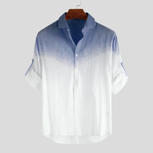 LUCIANNO PREMIUM LINEN GRADIENT SHIRT