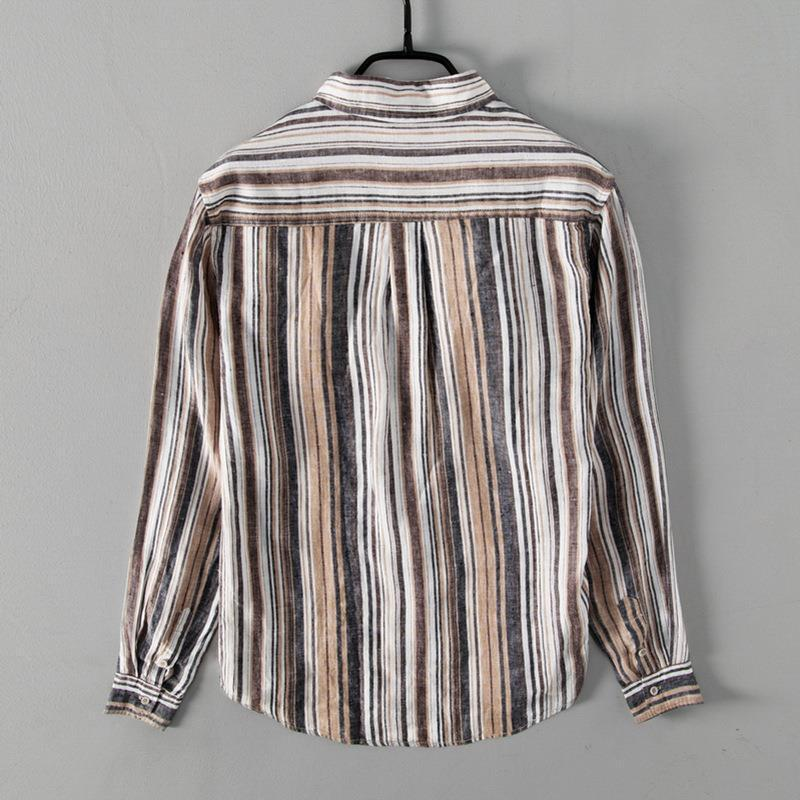 ALESSIO PINSTRIPE LINEN SHIRT