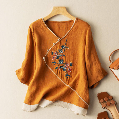 Rosaline Casual Flower Shirt