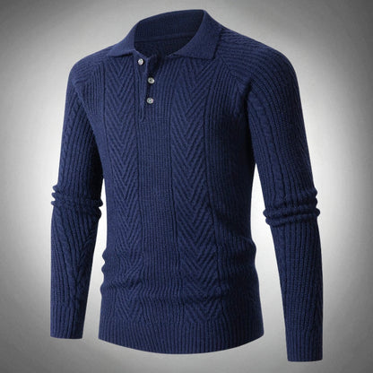 BASTIAN COTTON POLO SWEATSHIRT