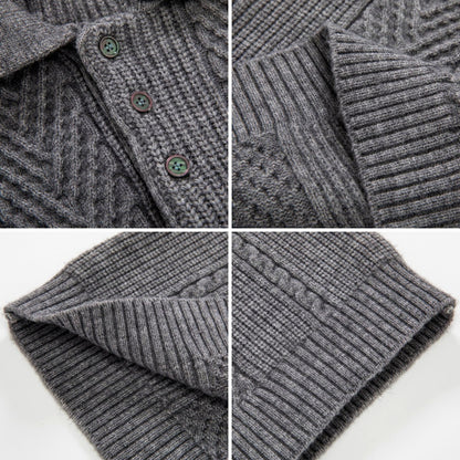 BASTIAN COTTON POLO SWEATSHIRT