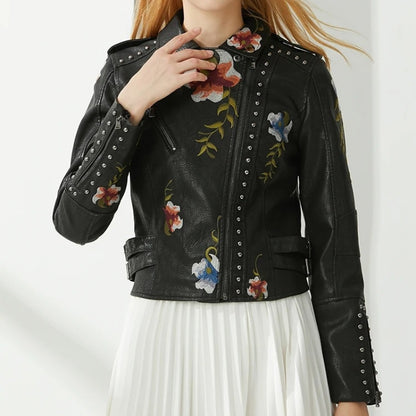 Edgy Leather Jacket by Ava St Clair™