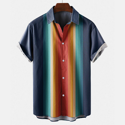 LÉO DEVOÎR RETRO LINEN BUTTON-DOWN SHIRT